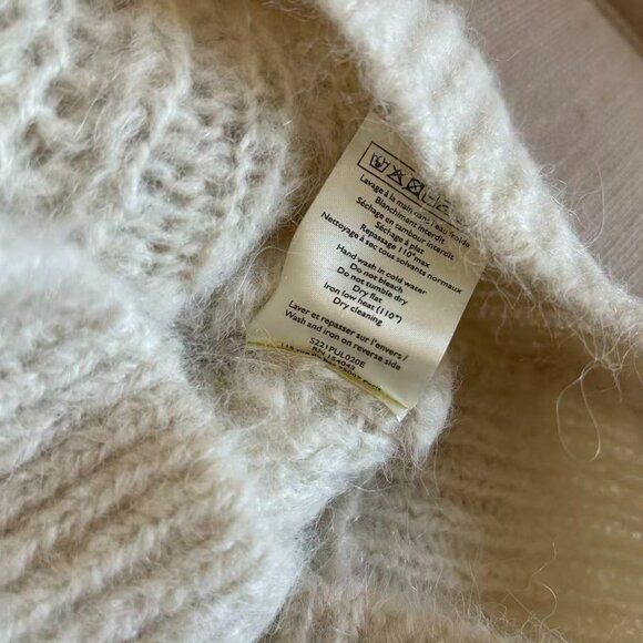 RARE Sezane Brune Jumper Sweater XS/M Ecru Cream Ivory French Soft Alpaca Knit - Picture 8 of 11